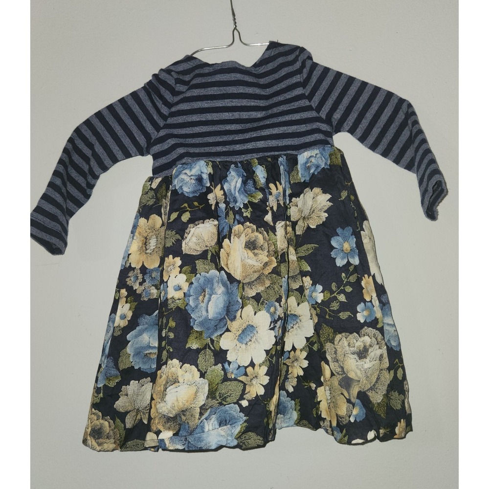 Pippa And Julie Blue Floral Toddler Dress 2T